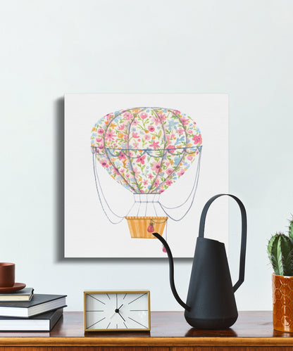 Premium Poster of Colorful Hot Air Balloon Nursery Wall Art Canvas Wraps