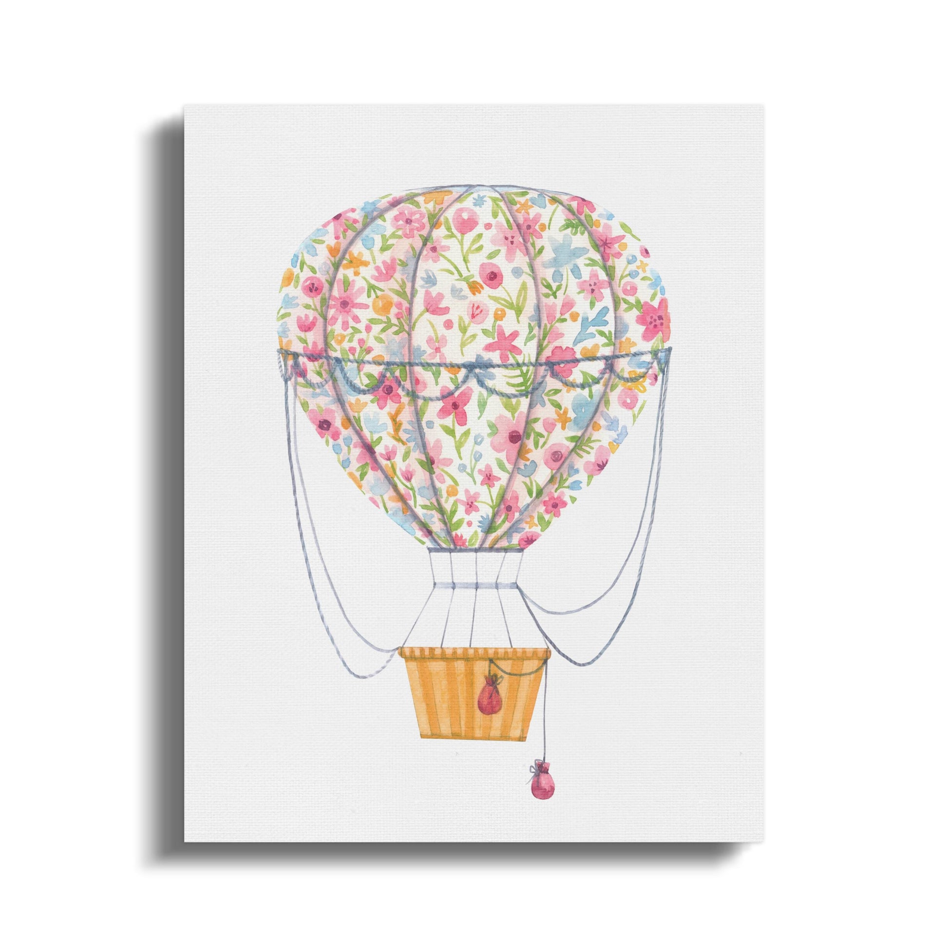 Premium Poster of Colorful Hot Air Balloon Nursery Wall Art Canvas Wraps