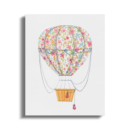 Premium Poster of Colorful Hot Air Balloon Nursery Wall Art Canvas Wraps