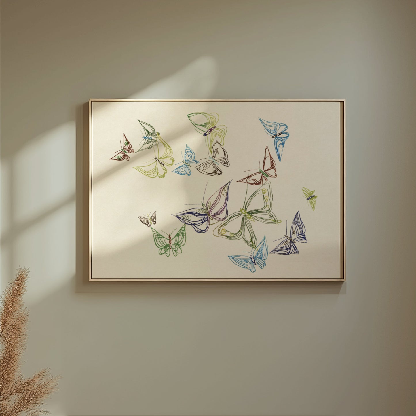 Premium Poster of Colorful Minimalist Abstract Butterfly Art Posters