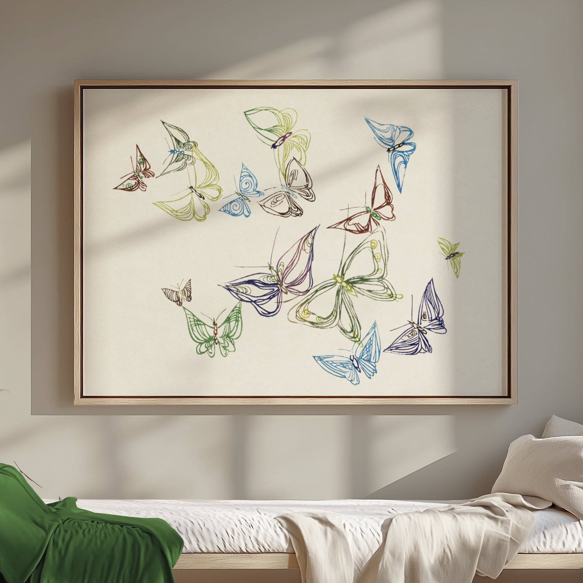 Premium Poster of Colorful Minimalist Abstract Butterfly Art Posters
