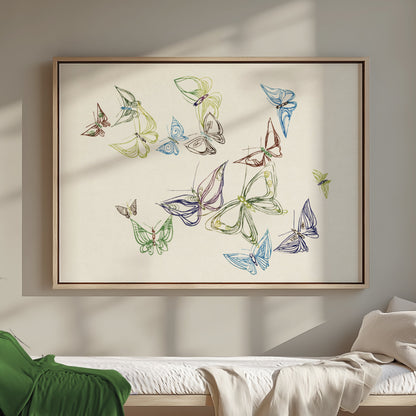Premium Poster of Colorful Minimalist Abstract Butterfly Art Posters