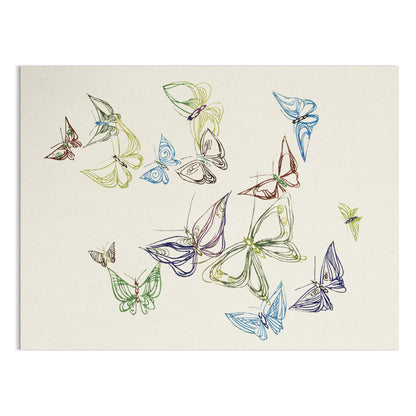 Premium Poster of Colorful Minimalist Abstract Butterfly Art Posters
