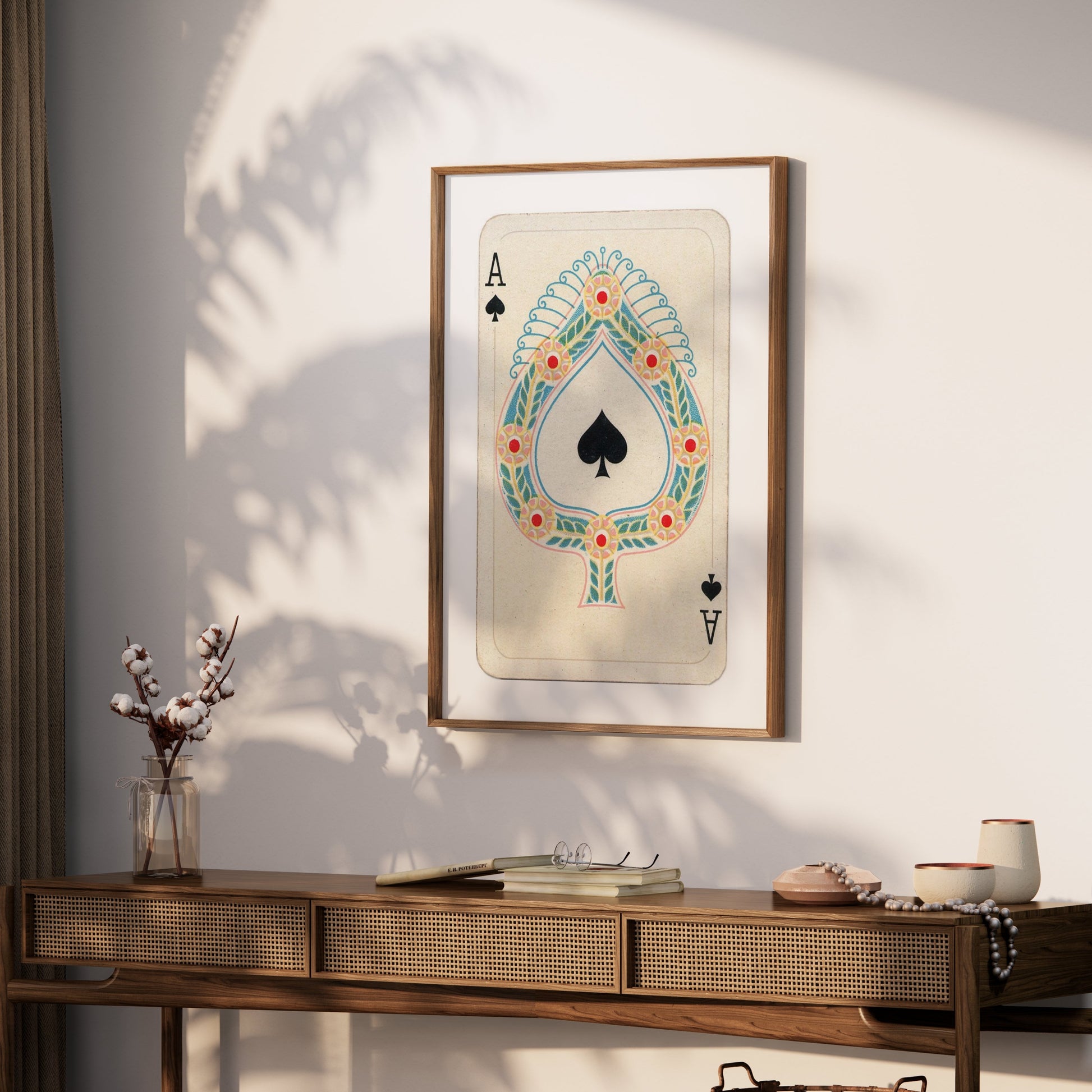 Premium Poster of Colorful Ornate Ace of Spades Art Design Posters