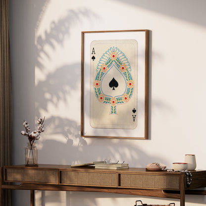 Premium Poster of Colorful Ornate Ace of Spades Art Design Posters
