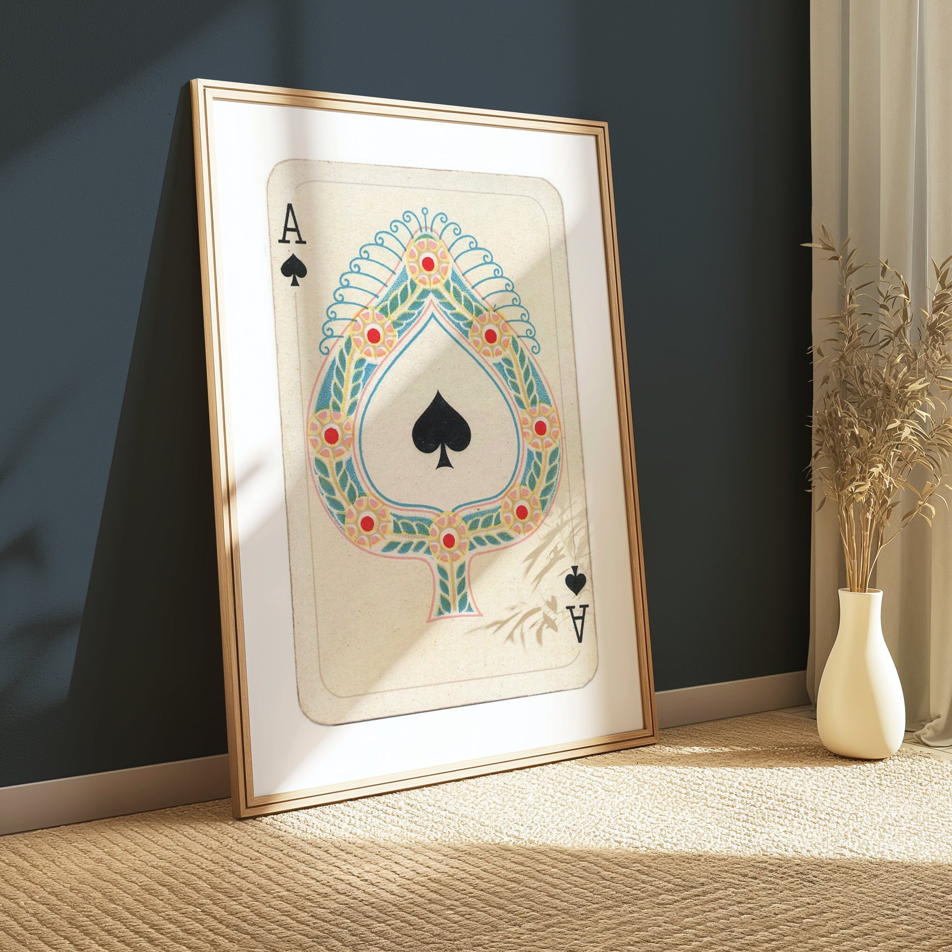 Premium Poster of Colorful Ornate Ace of Spades Art Design Posters