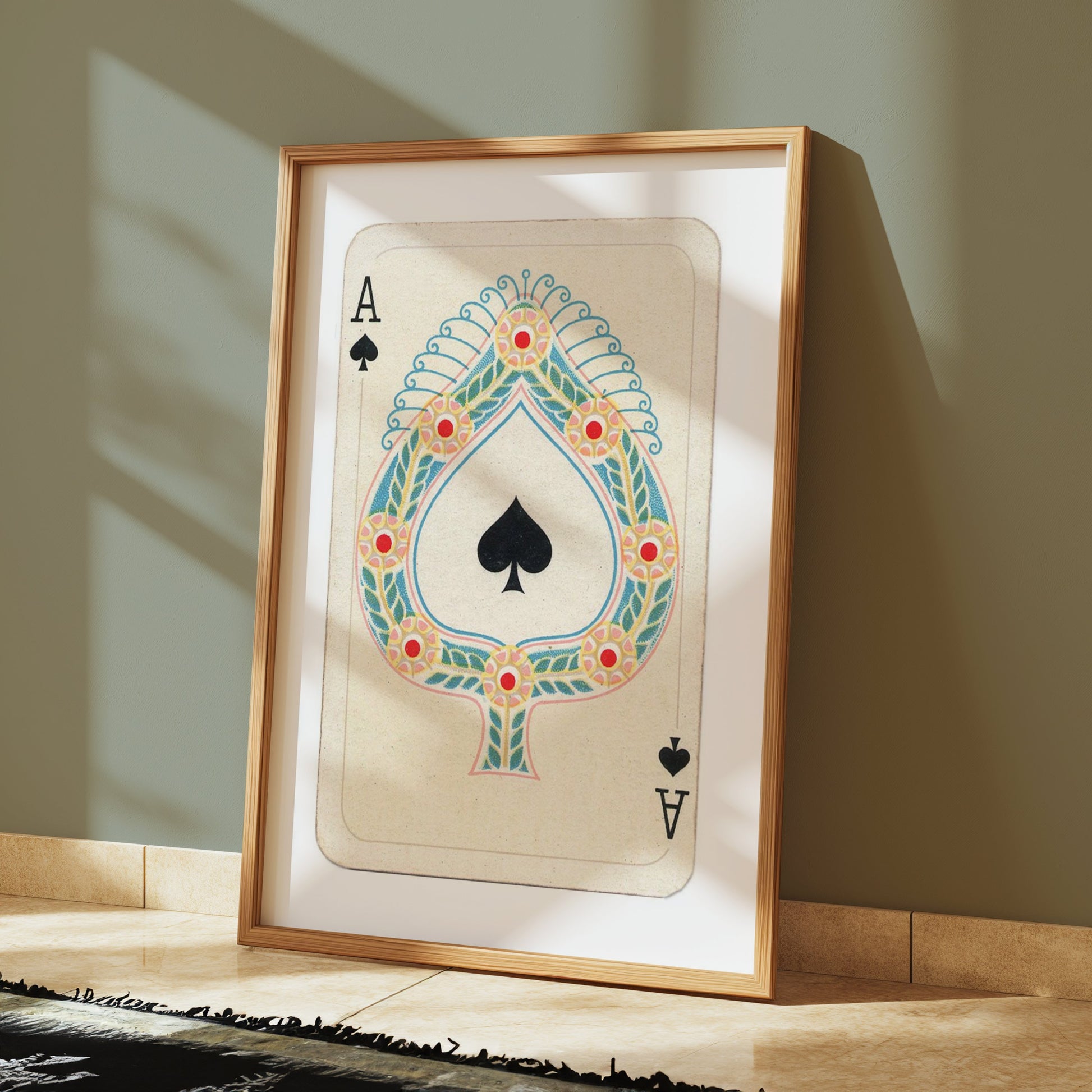 Premium Poster of Colorful Ornate Ace of Spades Art Design Posters