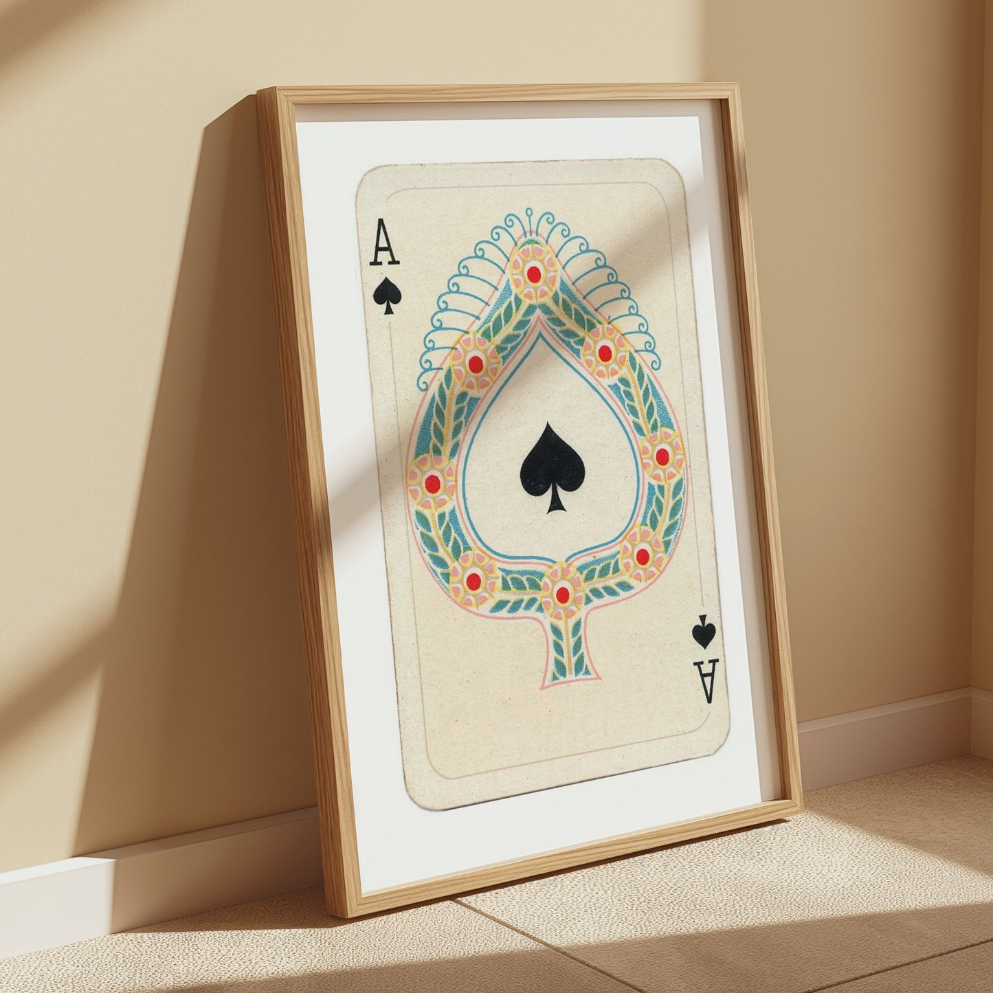 Premium Poster of Colorful Ornate Ace of Spades Art Design Posters