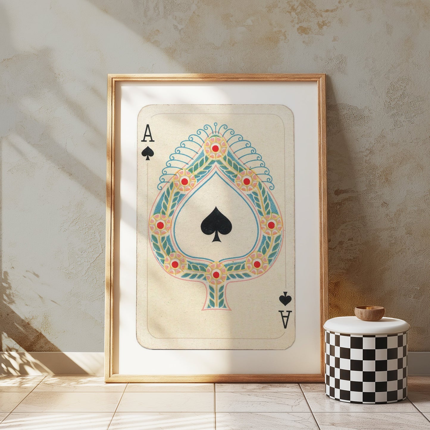 Premium Poster of Colorful Ornate Ace of Spades Art Design Posters