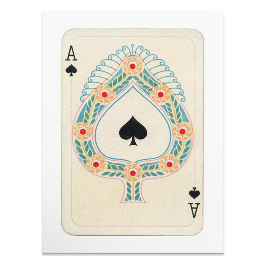 Premium Poster of Colorful Ornate Ace of Spades Art Design Posters