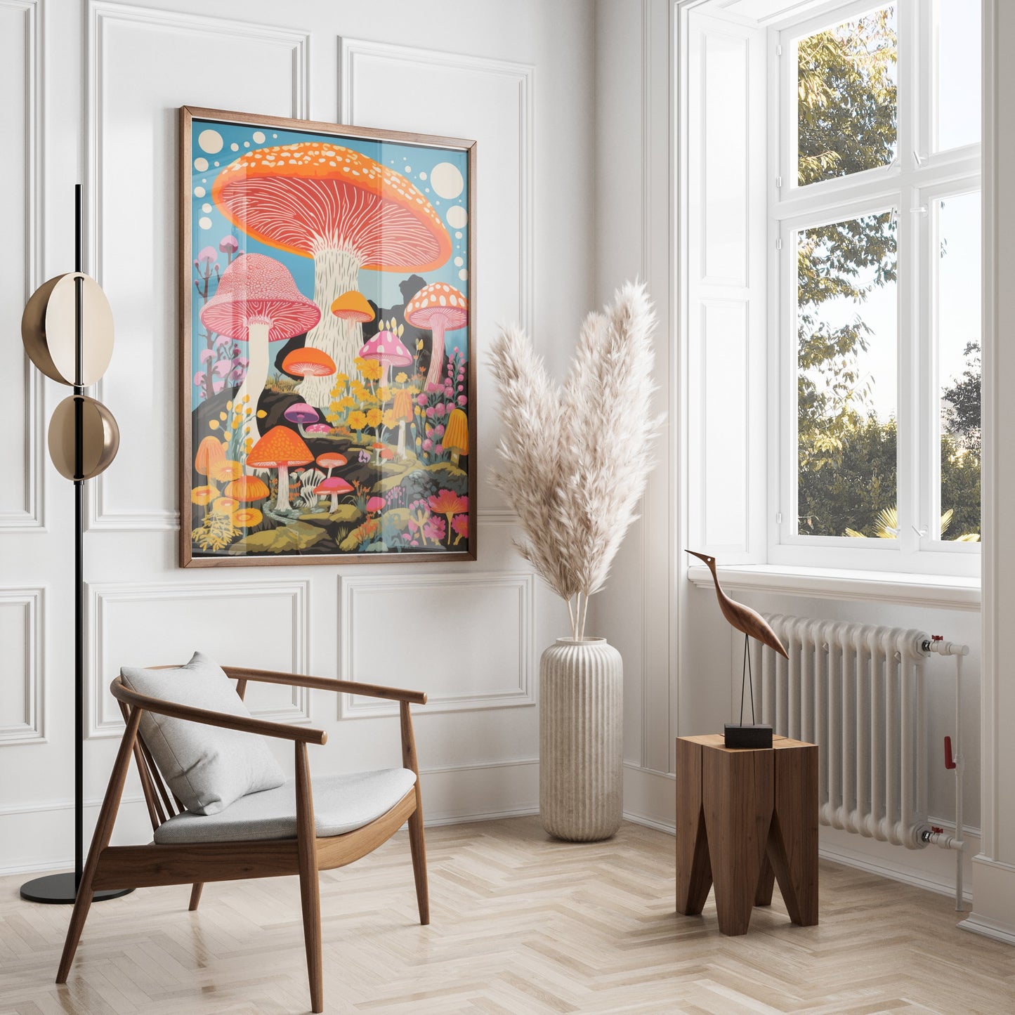 Premium Poster of Colorful Psychedelic Mushroom Artwork Surreal Posters