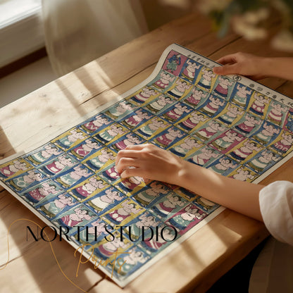 Premium Poster of Colorful Traditional Japanese Sumo Wrestler Art Posters