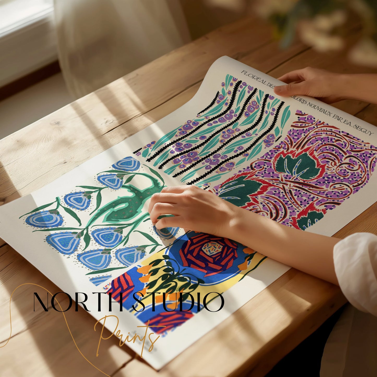 Premium Poster of Colorful Unique Designs on Art Nouveau Posters