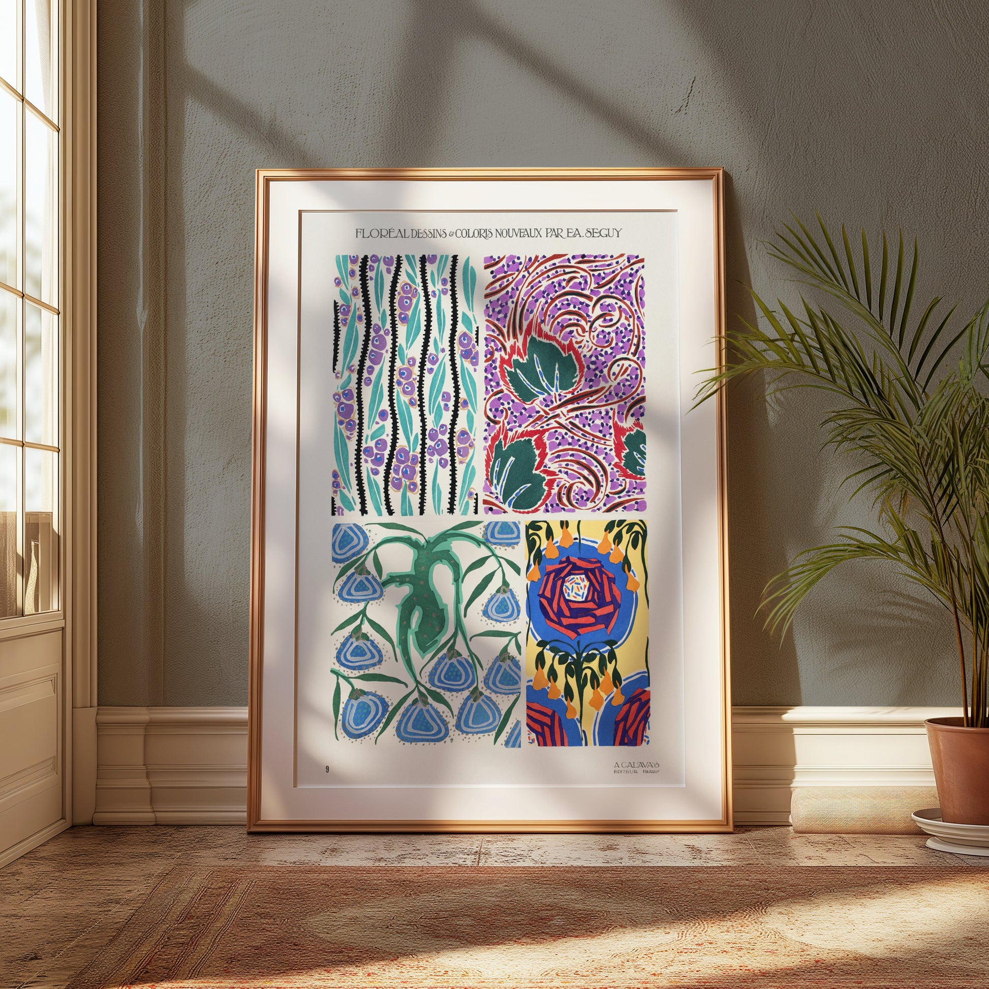 Premium Poster of Colorful Unique Designs on Art Nouveau Posters