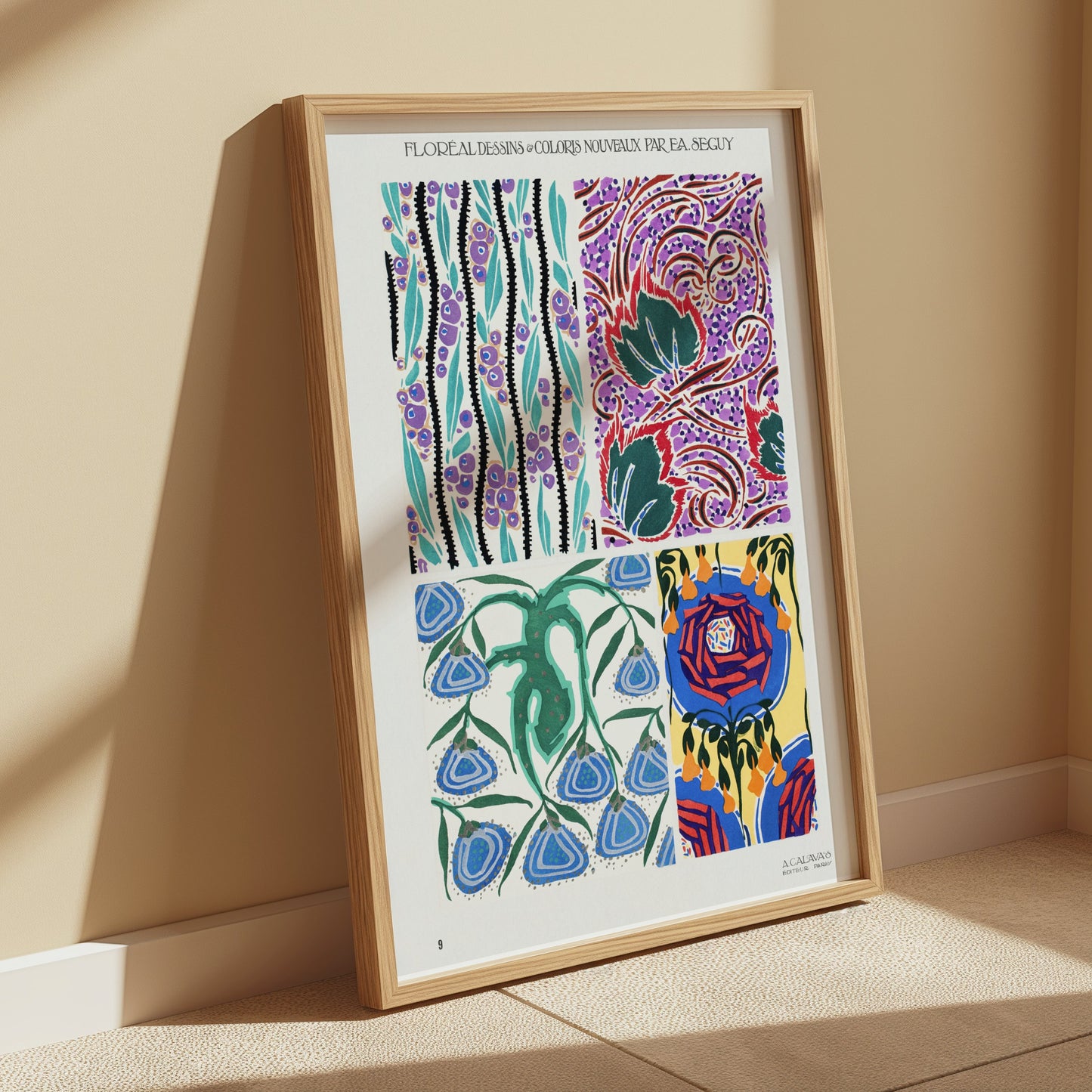 Premium Poster of Colorful Unique Designs on Art Nouveau Posters
