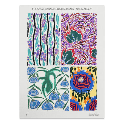 Premium Poster of Colorful Unique Designs on Art Nouveau Posters