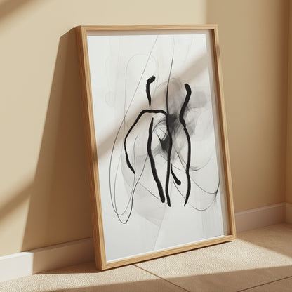 Premium Poster of Contemporary Abstract Black and White Art Posters