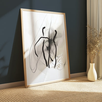 Premium Poster of Contemporary Abstract Black and White Art Posters