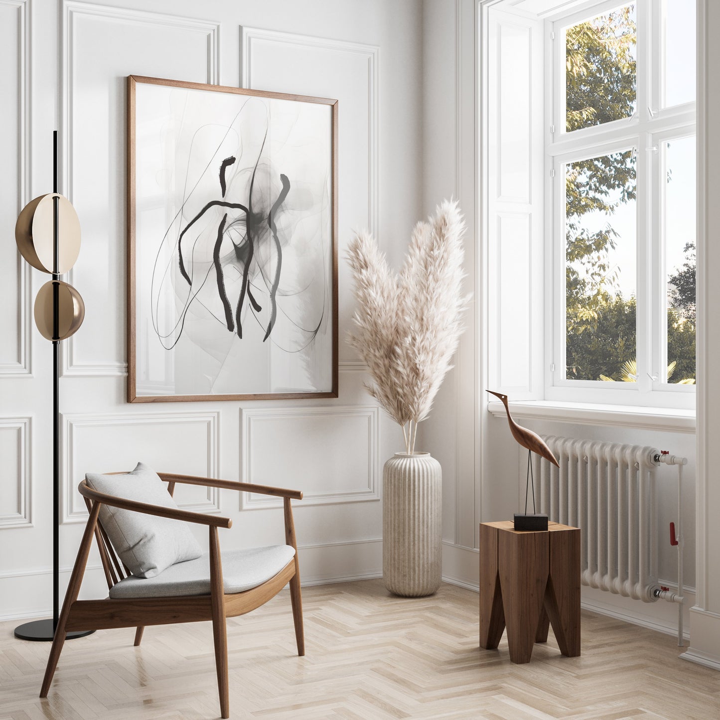 Premium Poster of Contemporary Abstract Black and White Art Posters