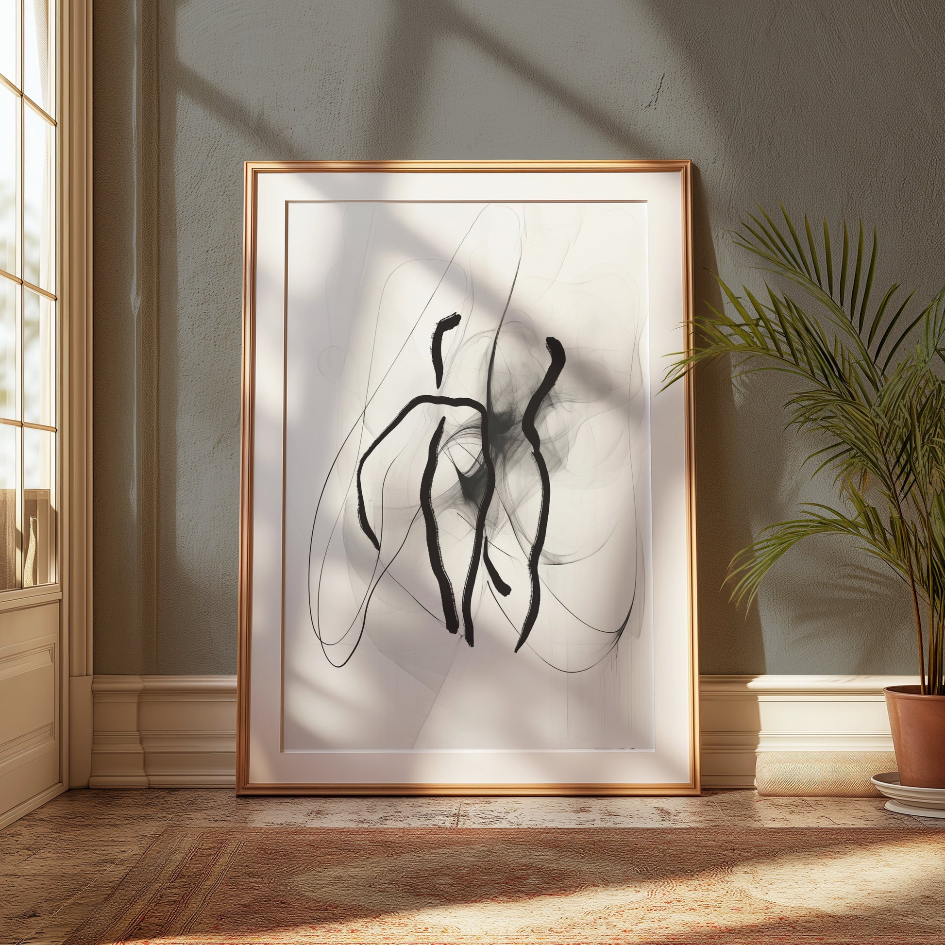 Premium Poster of Contemporary Abstract Black and White Art Posters