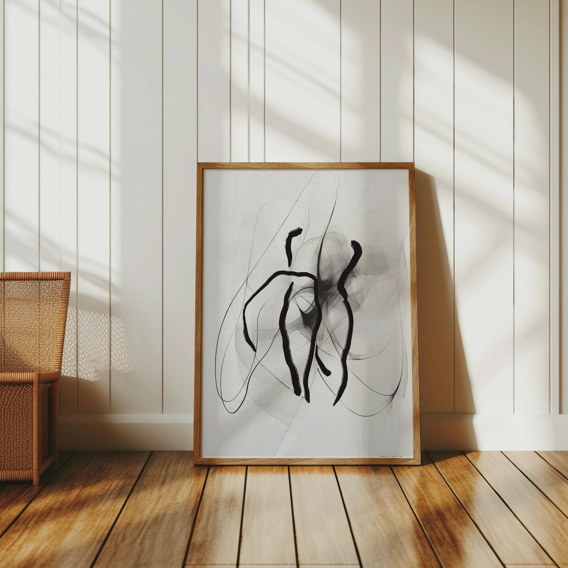 Premium Poster of Contemporary Abstract Black and White Art Posters