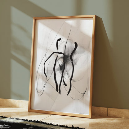 Premium Poster of Contemporary Abstract Black and White Art Posters