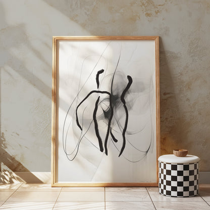 Premium Poster of Contemporary Abstract Black and White Art Posters