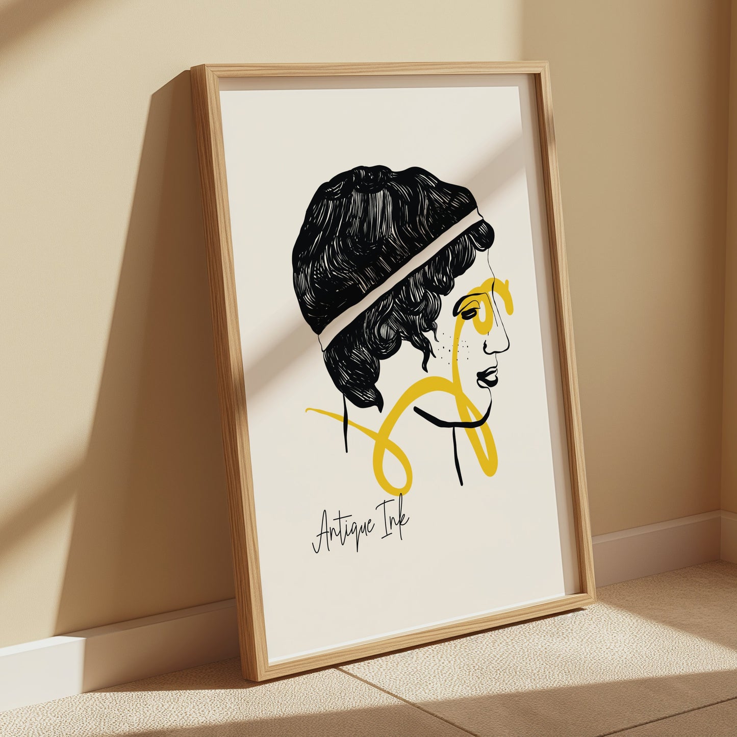 Premium Poster of Contemporary Abstract Portrait Art Vintage Posters
