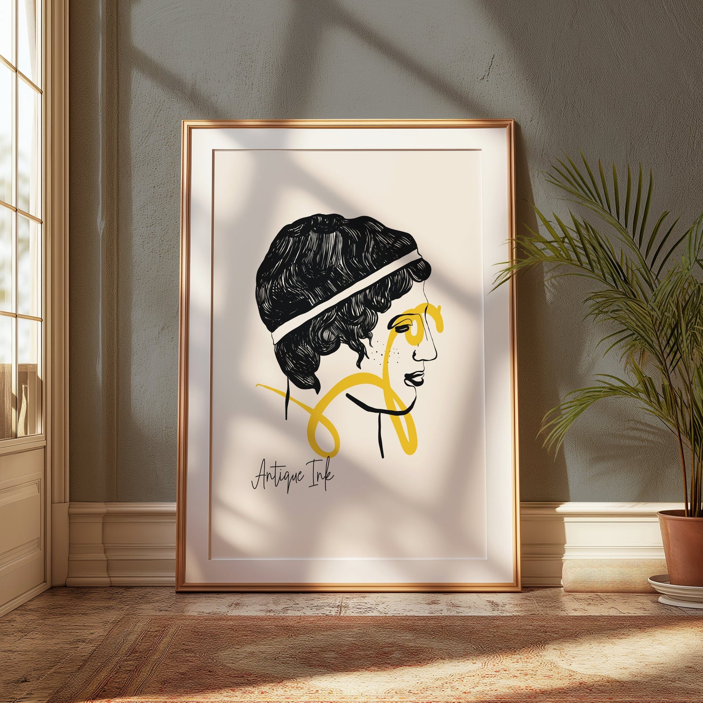 Premium Poster of Contemporary Abstract Portrait Art Vintage Posters