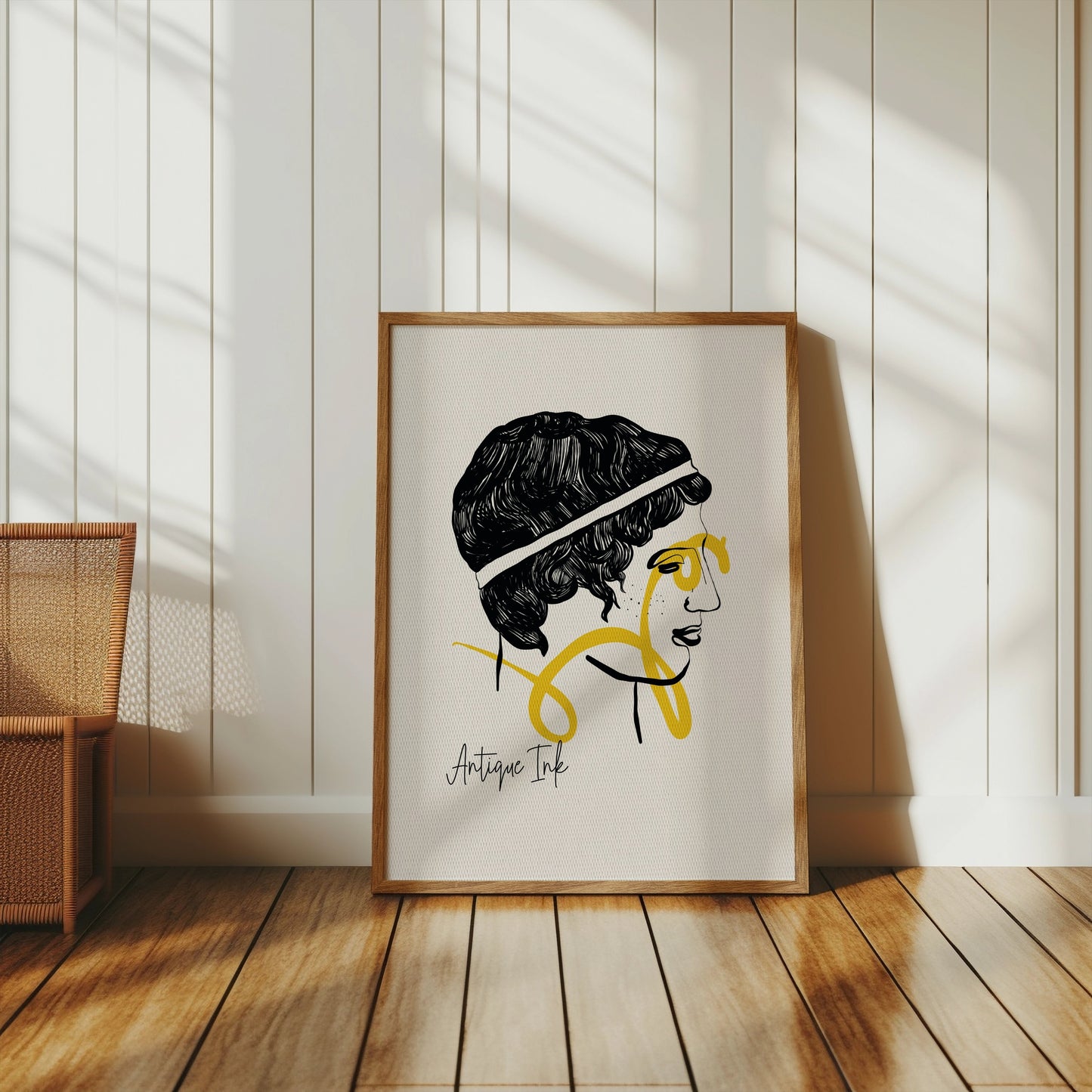 Premium Poster of Contemporary Abstract Portrait Art Vintage Posters