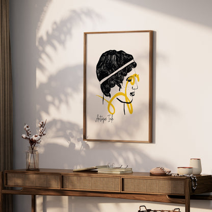 Premium Poster of Contemporary Abstract Portrait Art Vintage Posters