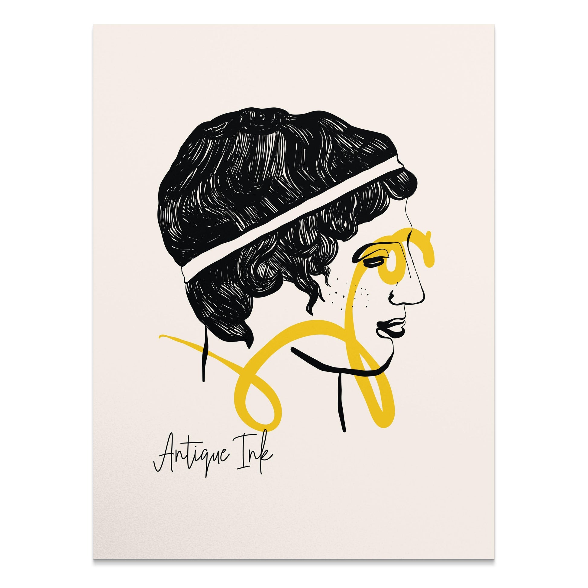 Premium Poster of Contemporary Abstract Portrait Art Vintage Posters