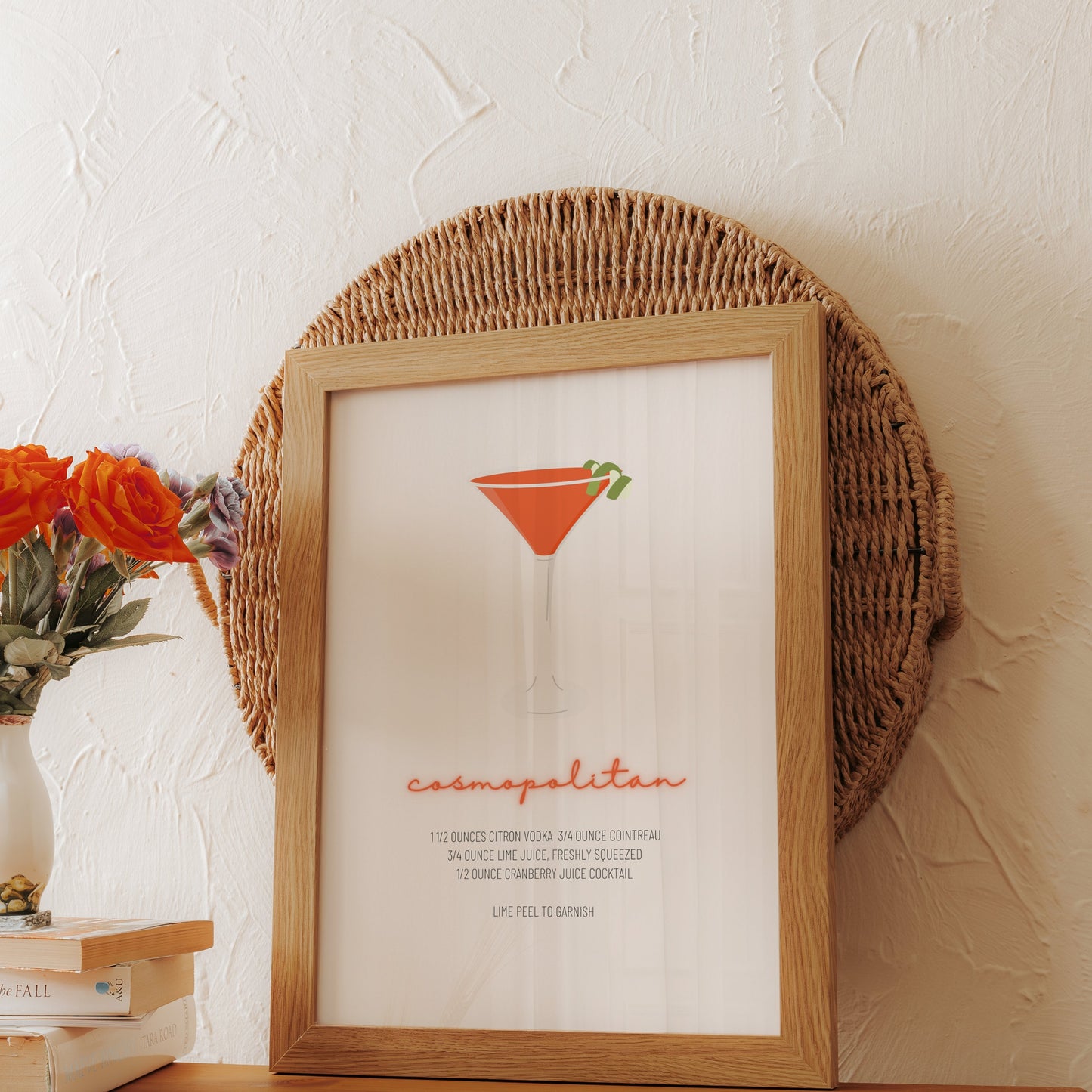 Premium Poster of Cosmopolitan Cocktail Recipe Wall Art Posters