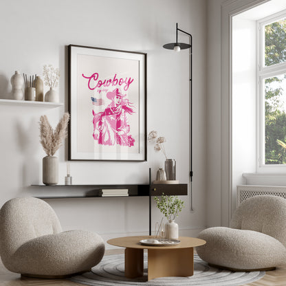 Premium Poster of Cowboy by Day American Flag Posters