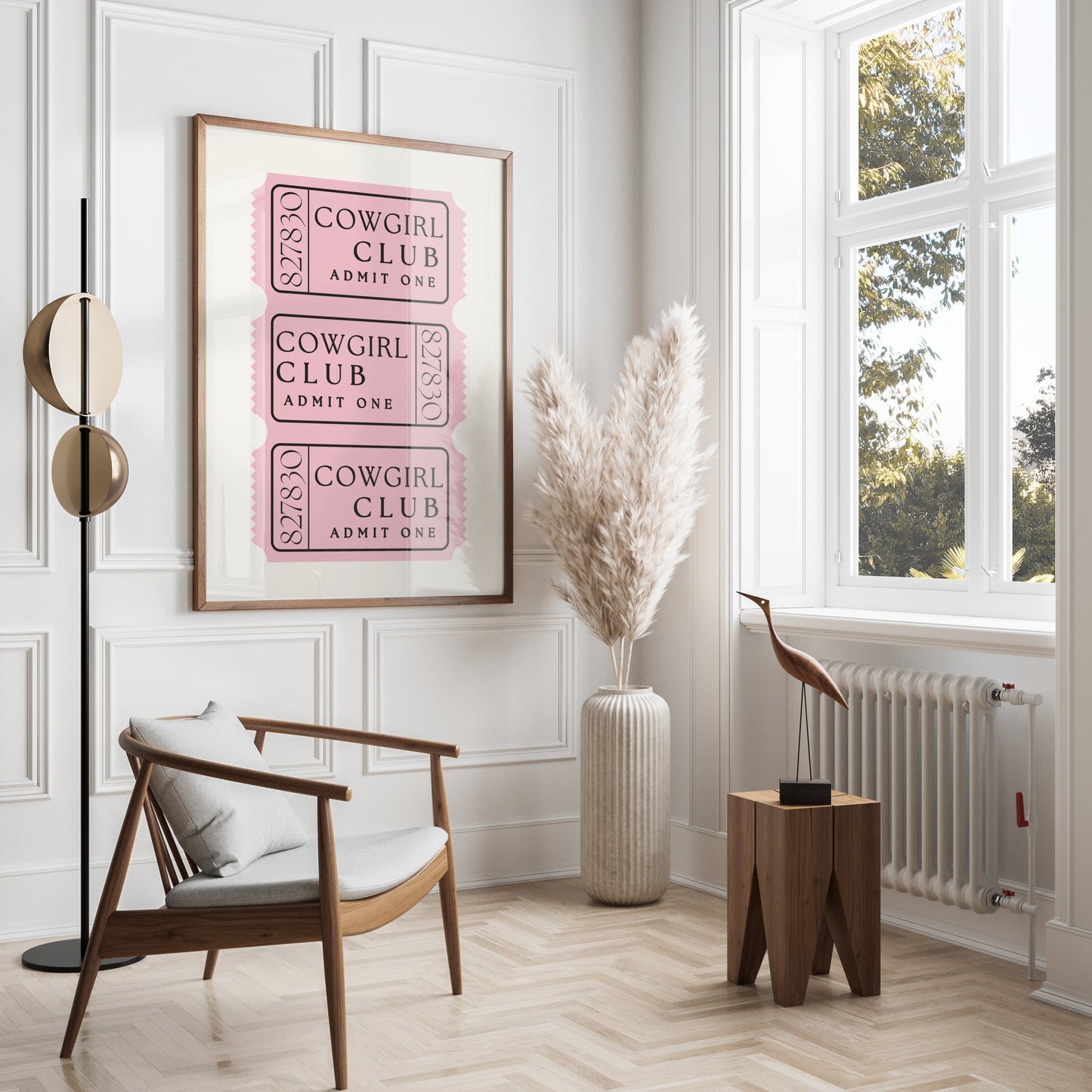 Premium Poster of Cowgirl Club Admit One Ticket Aesthetic Posters