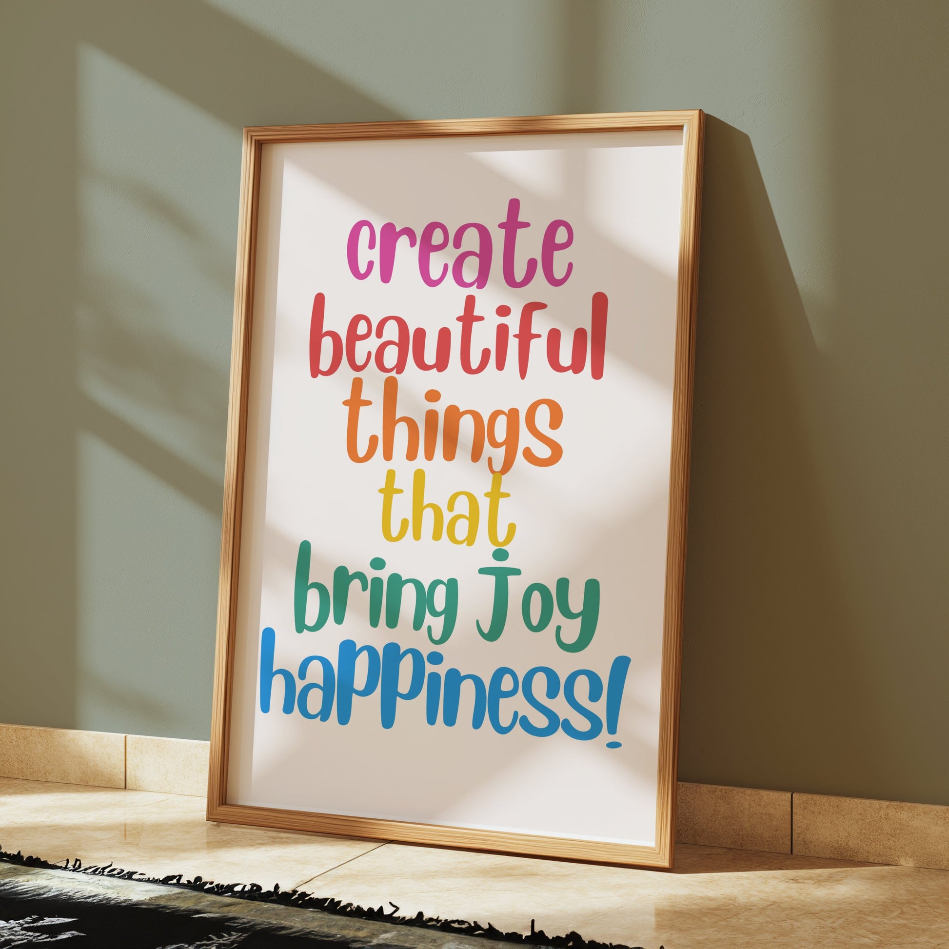 Premium Poster of Create Beautiful Things That Bring Joy Happiness Posters