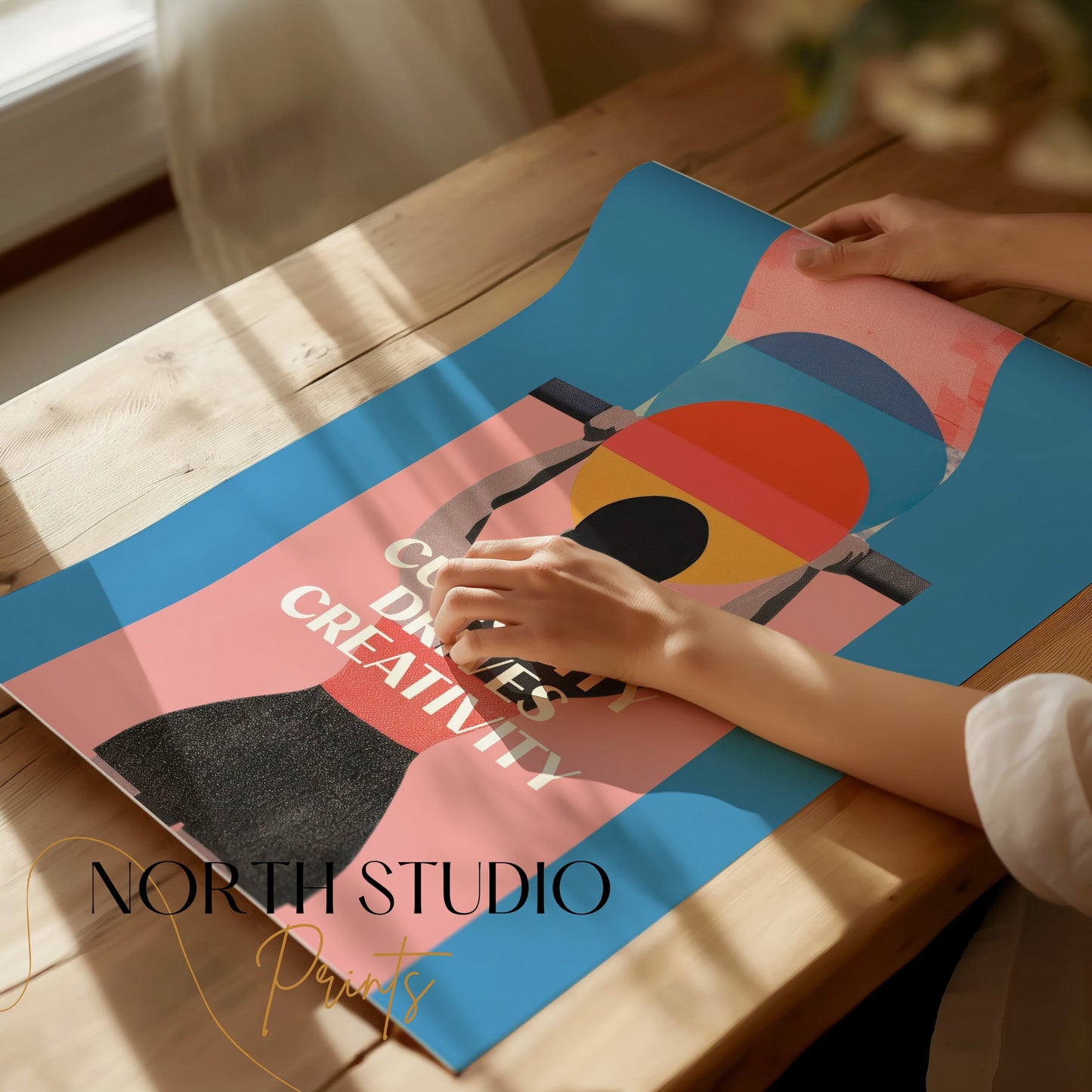 Premium Poster of Curiosity Drives Creativity Motivational Art Posters