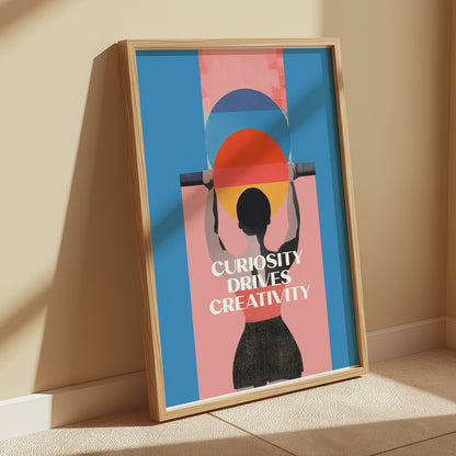 Premium Poster of Curiosity Drives Creativity Motivational Art Posters