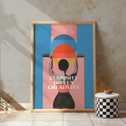 Premium Poster of Curiosity Drives Creativity Motivational Art Posters