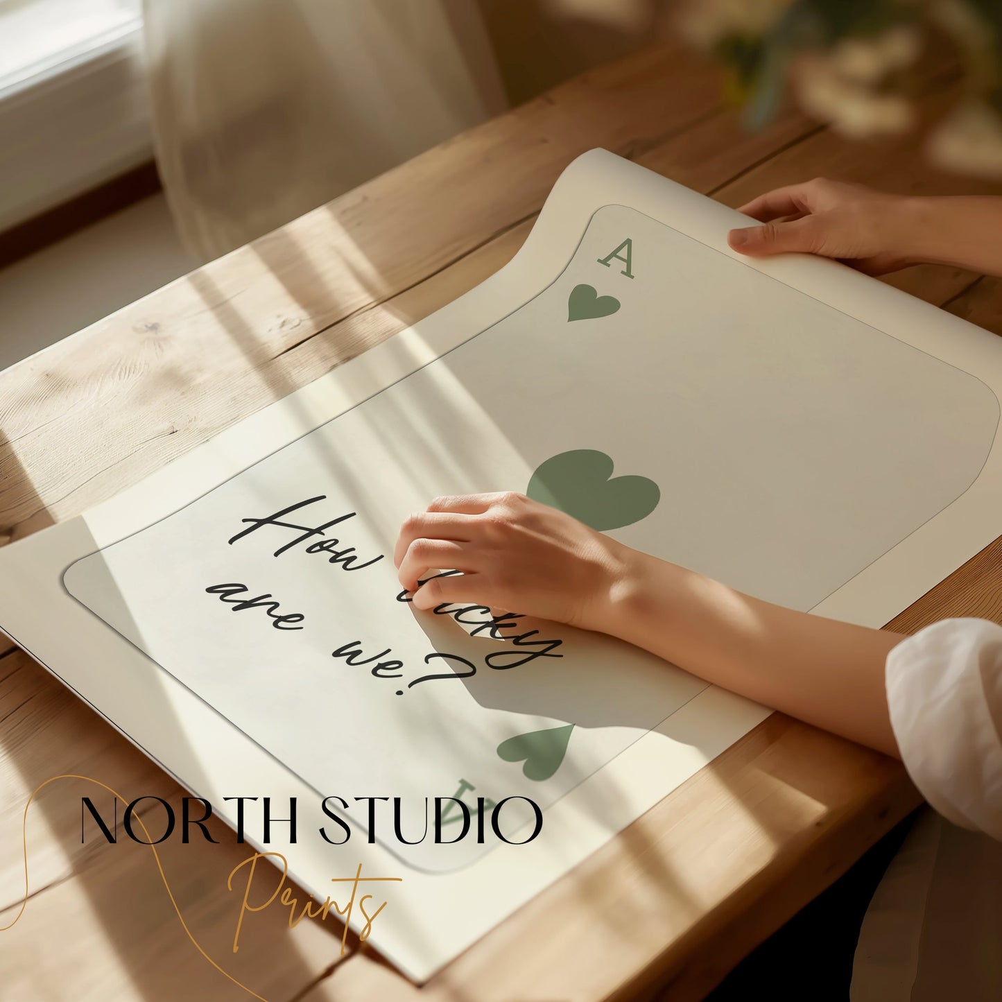 Premium Poster of Custom Message Quote Ace of Hearts Playing Card Posters