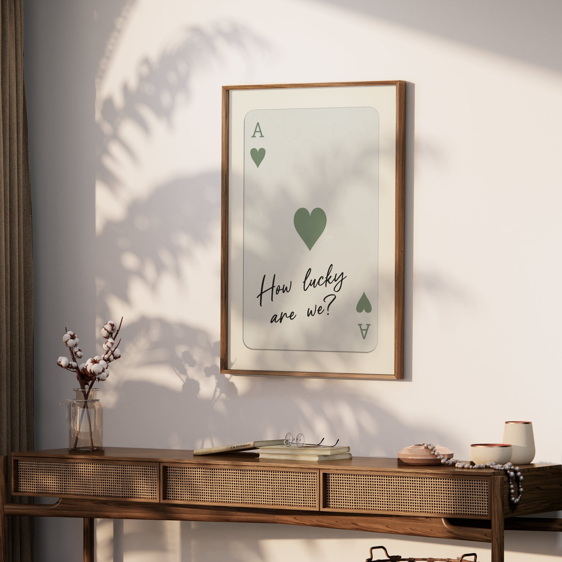 Premium Poster of Custom Message Quote Ace of Hearts Playing Card Posters