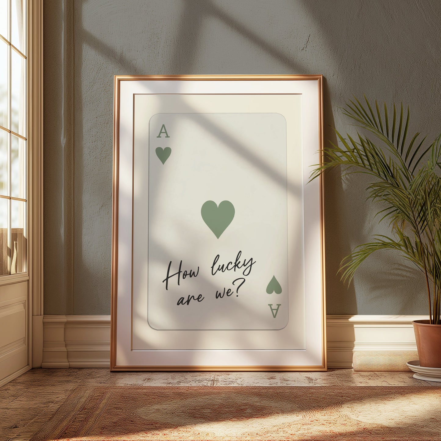 Premium Poster of Custom Message Quote Ace of Hearts Playing Card Posters