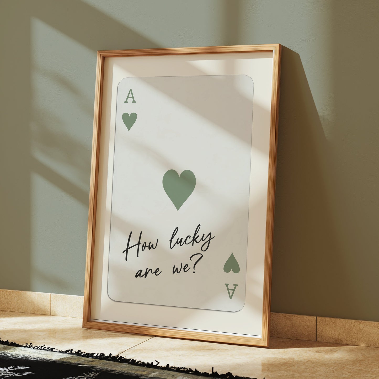 Premium Poster of Custom Message Quote Ace of Hearts Playing Card Posters
