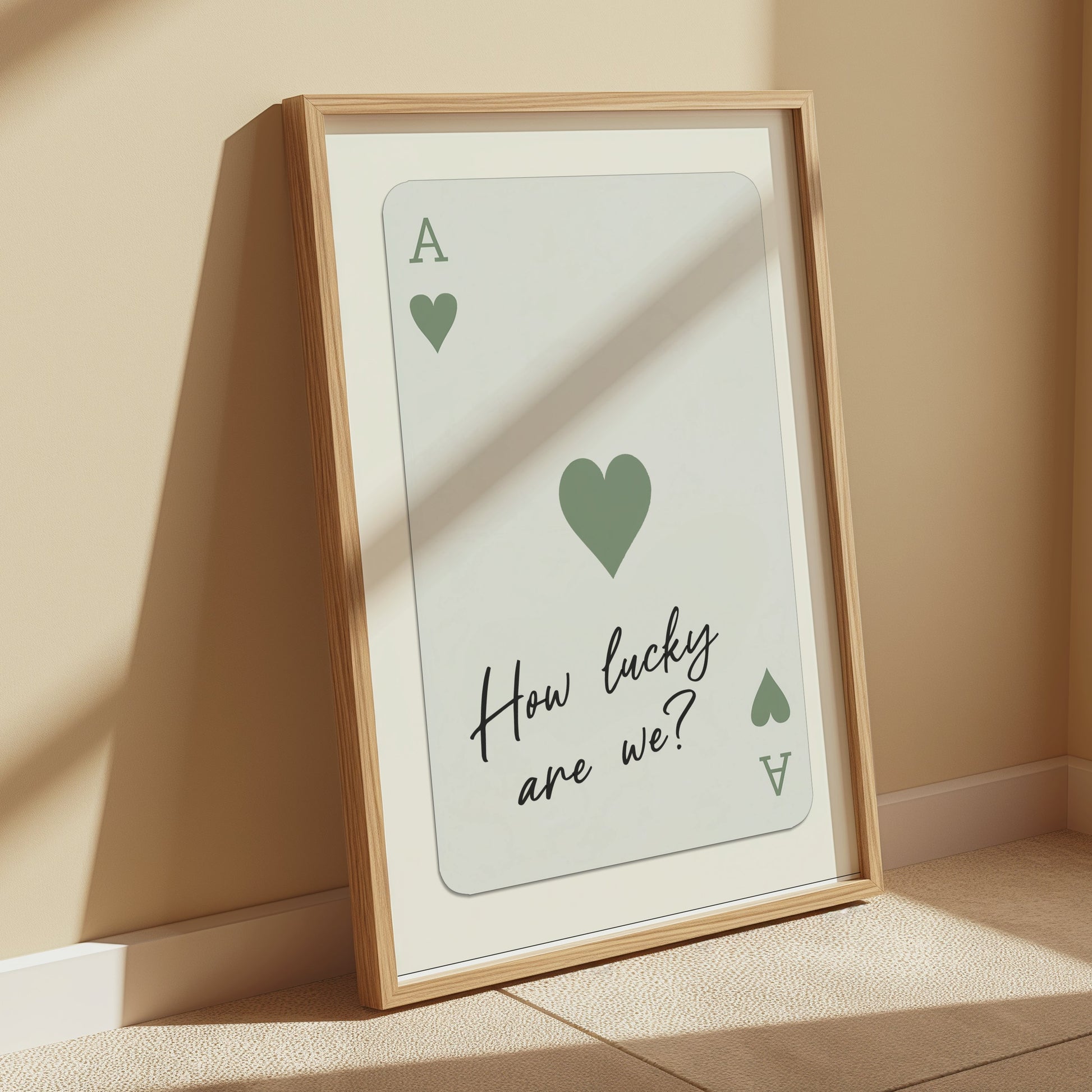 Premium Poster of Custom Message Quote Ace of Hearts Playing Card Posters