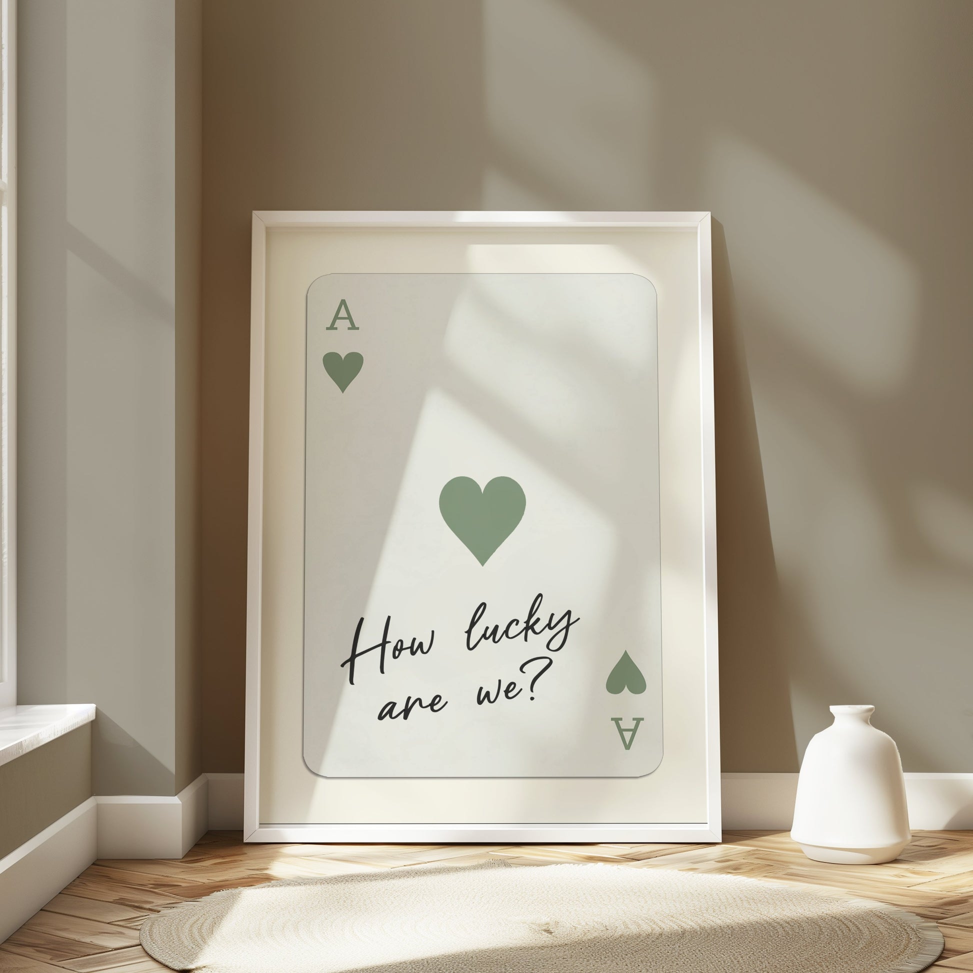 Premium Poster of Custom Message Quote Ace of Hearts Playing Card Posters