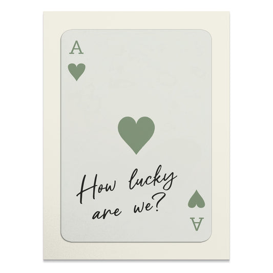 Premium Poster of Custom Message Quote Ace of Hearts Playing Card Posters