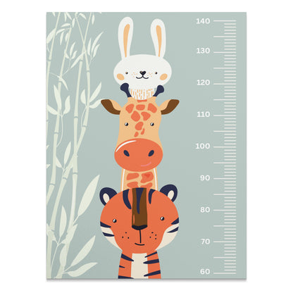 Premium Poster of Cute Animal Growth Chart for Kids Room Posters