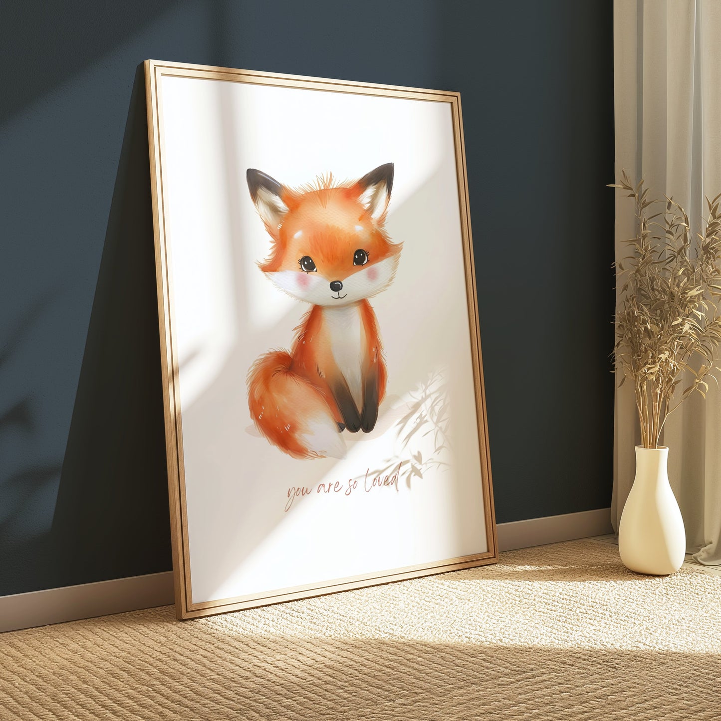 Premium Poster of Cute Baby Fox You Are So Loved Illustration Posters