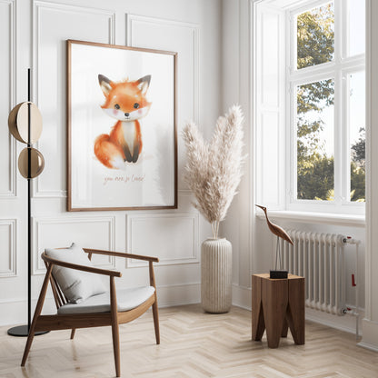 Premium Poster of Cute Baby Fox You Are So Loved Illustration Posters