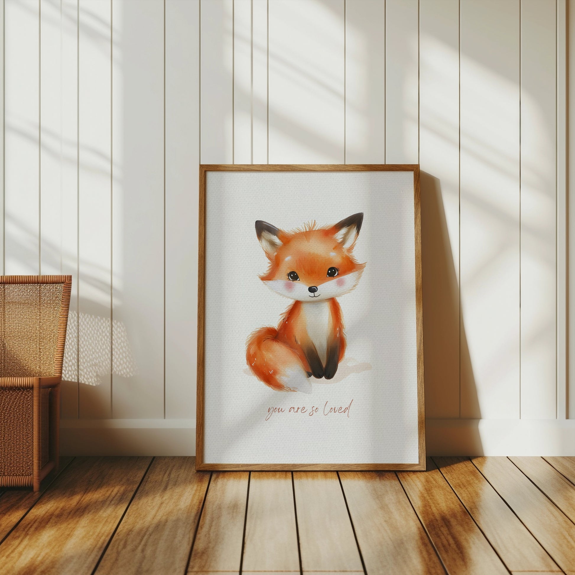 Premium Poster of Cute Baby Fox You Are So Loved Illustration Posters